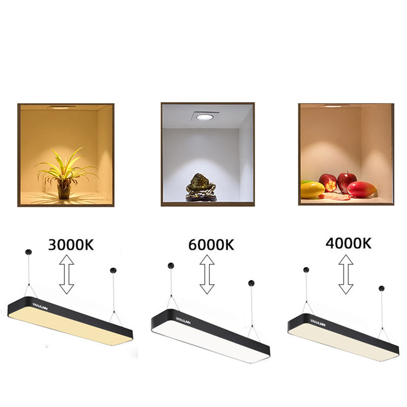 VANJUNN  120cm 36W LED Ceiling Lamp Bar,Rectangle Dimmable Surface Mount Panel for Bedroom Living Room Office Ceiling Lights