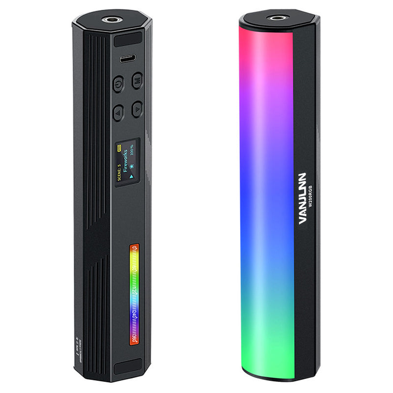 VANJUNN Hanheld RGB Tube,20cm LED Handheld Video Sutefoto Handheld Led Light Tube